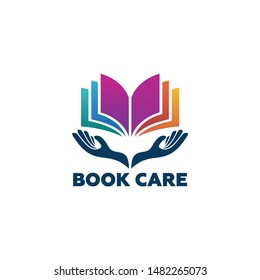 Book Care Logo Template Design Vector, Emblem, Design Concept, Creative Symbol, Icon