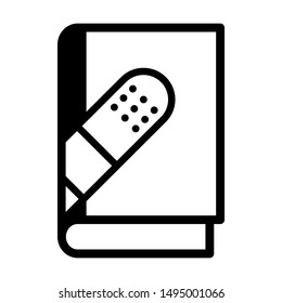 book care plaster icon vector illustration