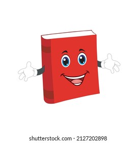 diseño del vector del clipart de caricatura del libro sobre fondo blanco