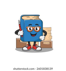 book cartoon mascot characters Illustration