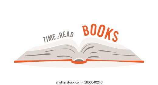 Book cartoon style vector illustration