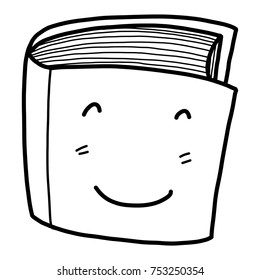 book cartoon / vector and illustration, black and white, hand drawn, sketch style, isolated on white background.