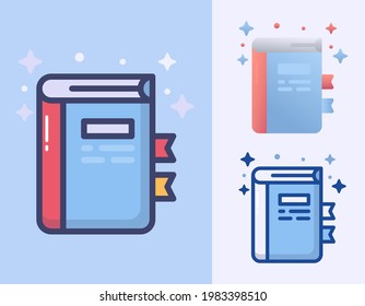 Book cartoon vector isolated icon Illustration