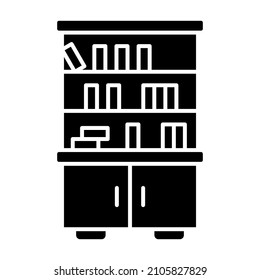 Book Case icon vector image. Can also be used for web apps, mobile apps and print media.