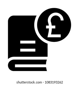 book cash vector glyphs icon