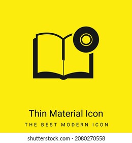 Book And Cd minimal bright yellow material icon