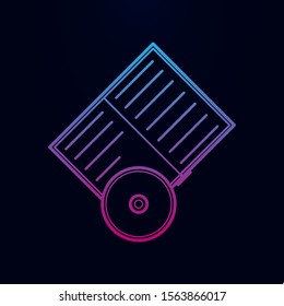 Book and cd nolan icon. Simple thin line, outline vector of education icons for ui and ux, website or mobile application