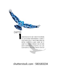 Book chapter layout with letter styled like doodle crow