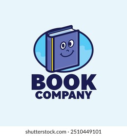 Book character cartoon mascot logo design