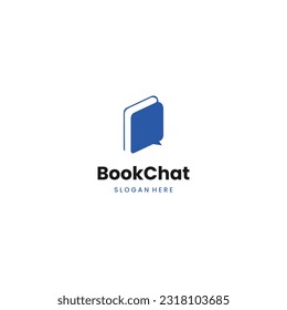 book chat logo design on isolated background