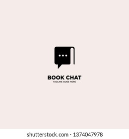 Book Chat logo template, vector illustration - Vector