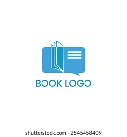 Libro Chat Logotipo de la escuela Educación Vector EPS 10