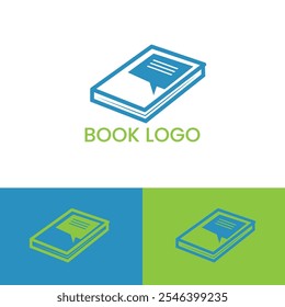 book chat school logo education vector eps 10
