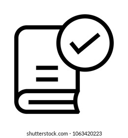 Book check  Vector Icon