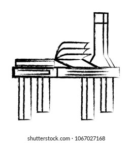 book and chemical flask