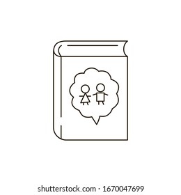 Book for children line icon. Book genre. Pictogram for web page, mobile app, promo. UI UX GUI design element. Editable stroke.