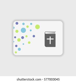 Book christian icon illustration isolated vector sign symbol