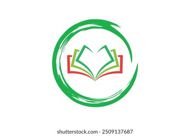 Book with Circle Vector Icon