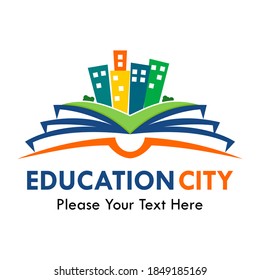 book city logo template illustration