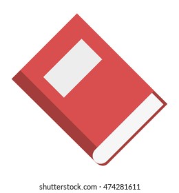 book close knowledge label read icon. Flat and isolated design. Vector illustration