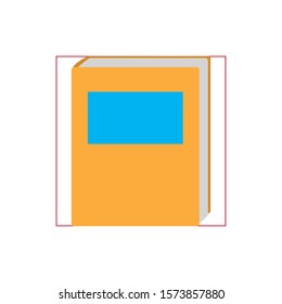 book closed flat style icon vector illustration design