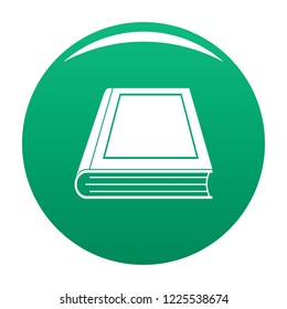 Book closed icon. Simple illustration of book closed vector icon for any design green
