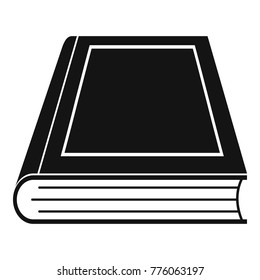 Book closed icon. Simple illustration of book closed vector icon for web