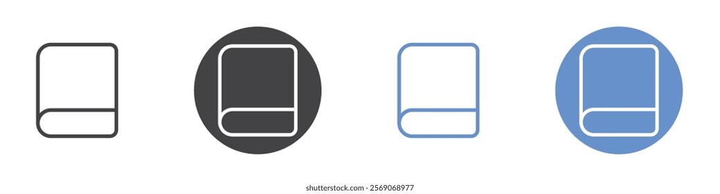 Book closed icon vector symbol outline sign