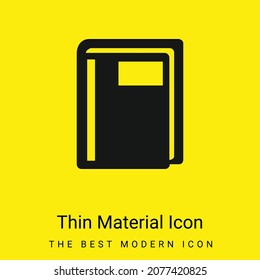 Book Closed With Label minimal bright yellow material icon