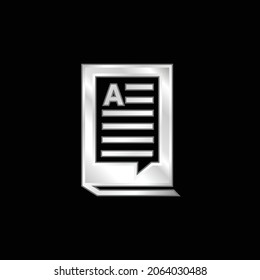 Book Closed With Text silver plated metallic icon