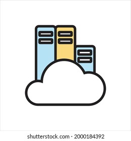 Book Cloud Icon Simple Vector Illustration
