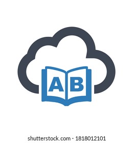 Buch cloud icon.book,sky (Vektorgrafik)