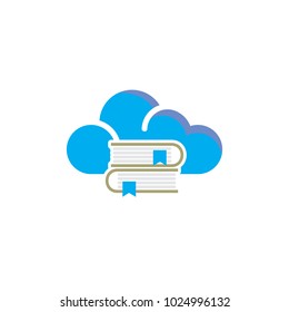 Book Cloud Logo Icon Design