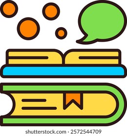 Book club Flat Style Sample EPS Icon