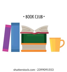 Book club icon clipart avatar logotype isolated vector illustration