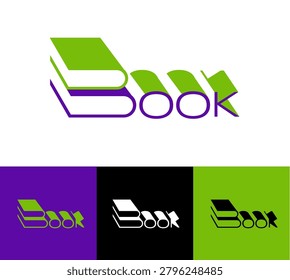 Book Club Logo Collection with Creative Open Book Icons and Modern Vector Design