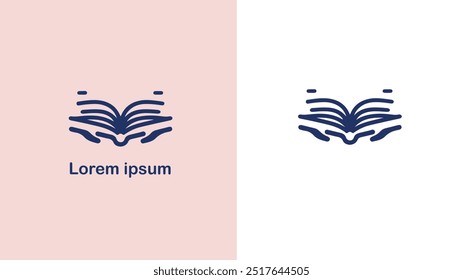 Book Club Reading group Literary circle Book discussion group unique logo design illustration