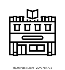 book club shop line icon vector. book club shop sign. isolated contour symbol black illustration
