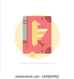 Book, Codex, Constitution, Declaration, Edict Abstract Circle Background Flat color Icon