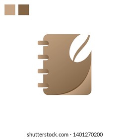 Book + Coffee logo design