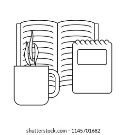 book and coffee mug
