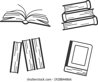Book Collection 1 over white background