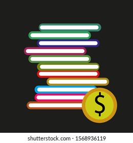 book collection icon logo design