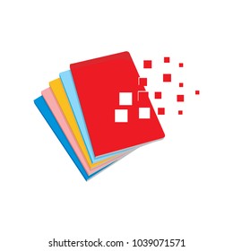 book collection, logo education