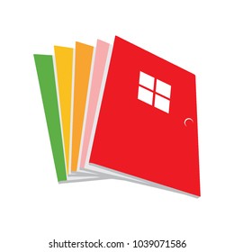 book collection, logo education