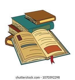 Book collection. Vector image of a book