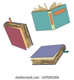 Book collection. Vector image of a book