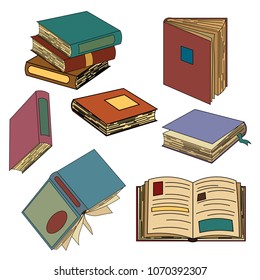 Book collection. Vector image of a book