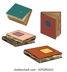 Book collection. Vector image of a book