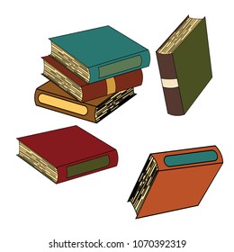 Book collection. Vector image of a book